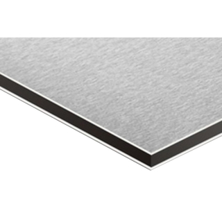 PIVOT BOND 150x305cm, brushed silver/ silver, tl.3mm, Al vrstva 0,3mm