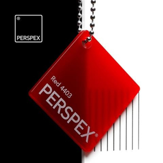 Perspex® litý - opál, červená 4403, 101x305cm, tl.3mm