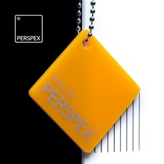 Perspex® litý - opál, žlutá 229, 203x305cm, tl.3mm