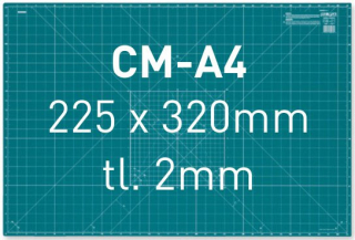 Zelená podložka CM-A4, 225 x 320 x 2mm