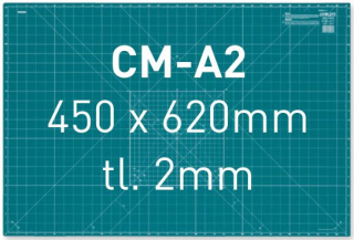Zelená podložka CM-A2, 450 x 620 x 2mm